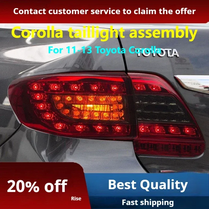 Задние LED-фонари динамический поворотник для Toyota Corolla (2011-2013), комплект, комплект, FT Carlight Carlight — фото 2