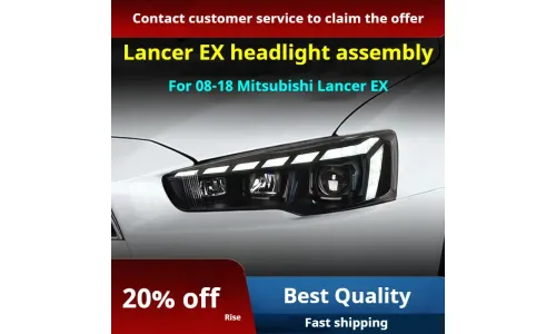 Фары передние LED с ходовыми огнями для Mitsubishi Lancer EX (2008-2018), комплект, комплект, FT Carlight Carlight — фото 2