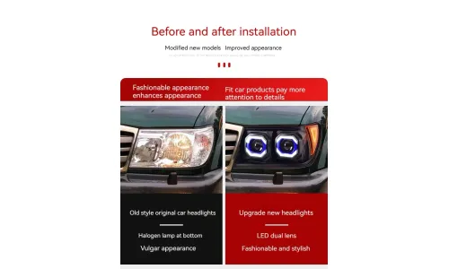 Фары передние LED с ходовыми огнями для Toyota Land Cruiser 100 (1998-2007), комплект, комплект, FT Carlight Carlight — фото 6