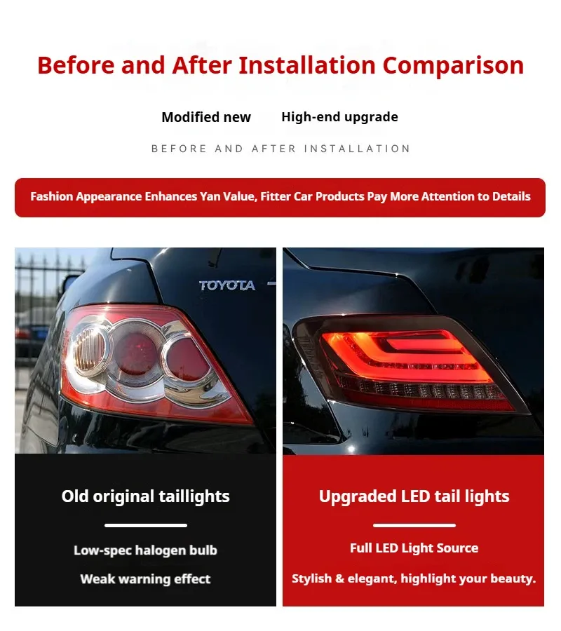 Задние LED-фонари динамический поворотник для Toyota Mark X (2005-2009), комплект, комплект, FT Carlight Carlight — фото 7