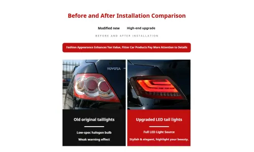 Задние LED-фонари динамический поворотник для Toyota Mark X (2005-2009), комплект, комплект, FT Carlight Carlight — фото 7