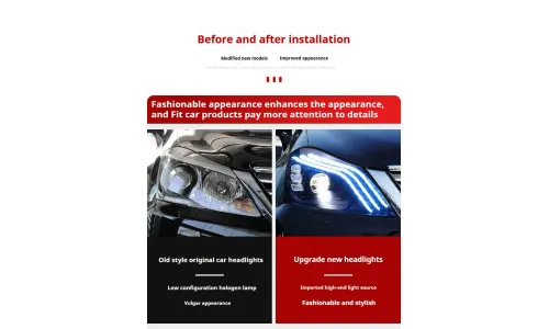 Фары передние LED с ходовыми огнями для Toyota Crown (2010-2012), комплект, FT Carlight — фото 6