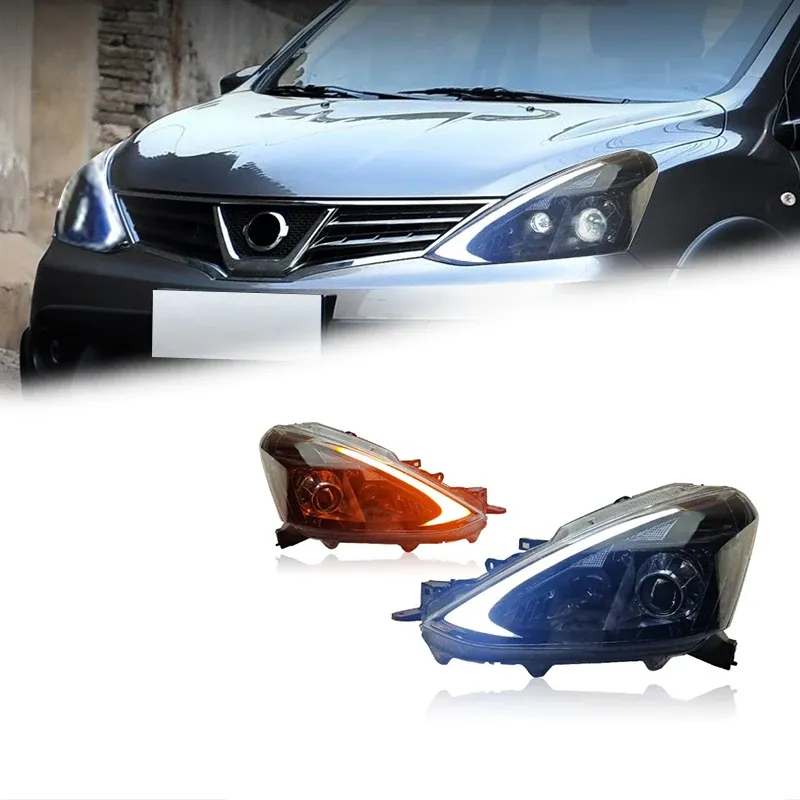 Фары передние LED с ходовыми огнями для Nissan Livina (2013-2017), комплект, комплект, FT Carlight Carlight — фото 1