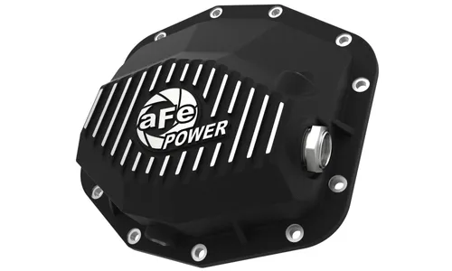 Крышка заднего дифференциала Pro Series Dana M250 для RAM 1500 TRX / RHO, чёрная крышка, AFE Power — фото 1