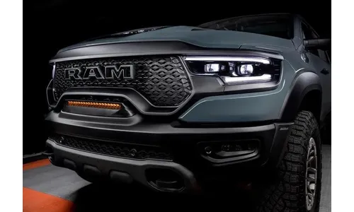 Светодиодная балка скрытой установки в бампер Dodge RAM 1500 TRX / RHO / Rebel, янтарная оптика, Oraclelights — фото 2