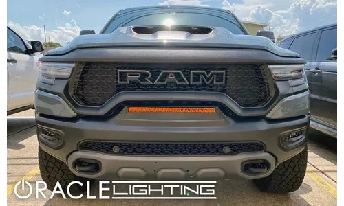 Светодиодная балка скрытой установки в бампер Dodge RAM 1500 TRX / RHO / Rebel, янтарная оптика, Oraclelights — фото 1