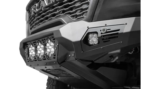 Передний силовой бампер Bomber для Dodge RAM 1500 RHO, под три фары Baja Designs LP6, Addictive Desert Designs — фото 4