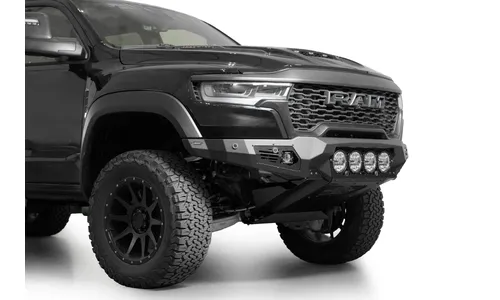 Передний силовой бампер Bomber для Dodge RAM 1500 RHO, под четыре фары RIGID 360, Addictive Desert Designs — фото 3