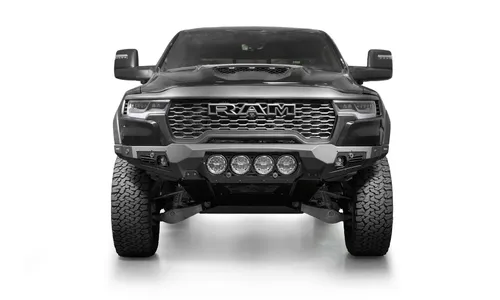Передний силовой бампер Bomber для Dodge RAM 1500 RHO, под четыре фары RIGID 360, Addictive Desert Designs — фото 1