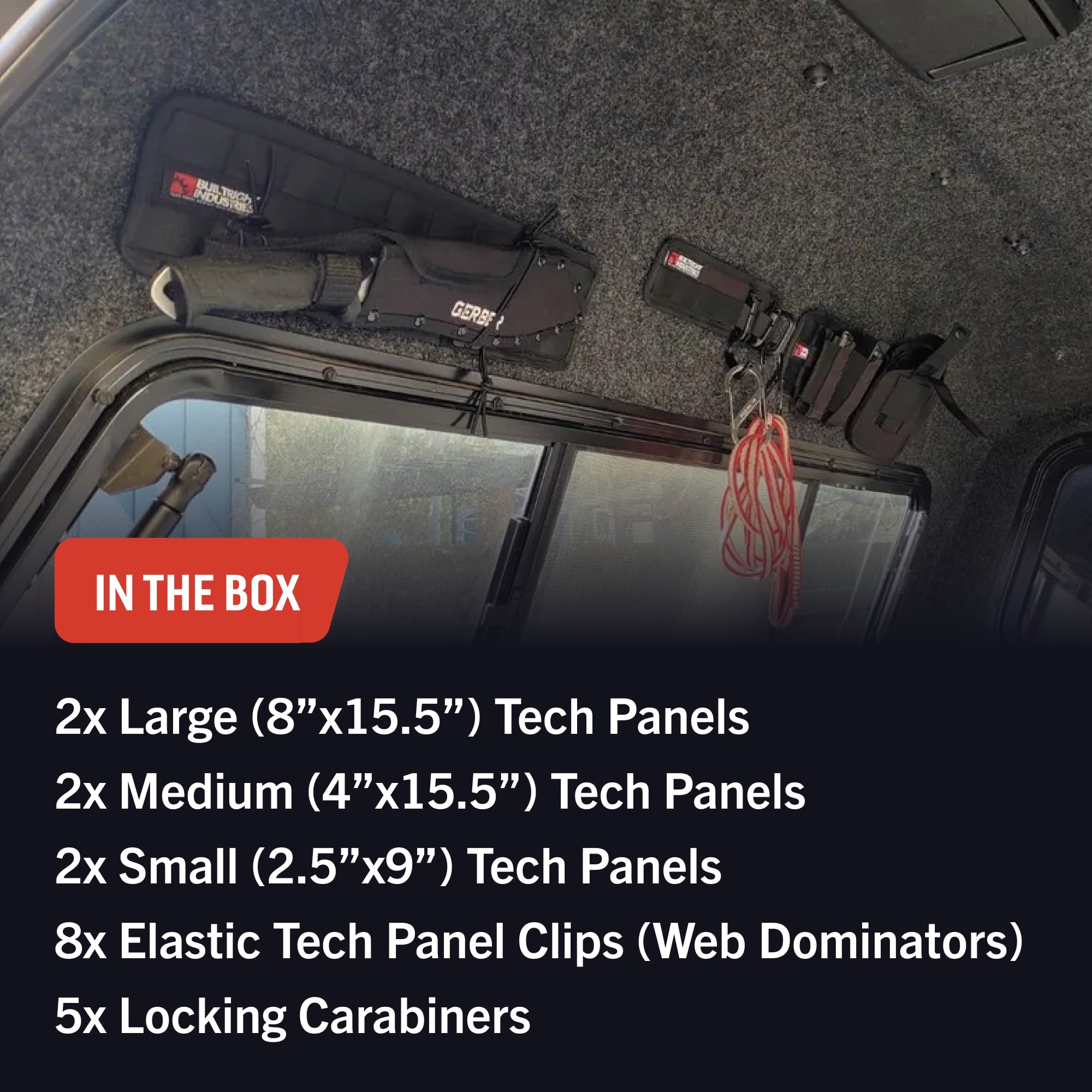 Комплект панелей-органайзеров Velcro Tech Panel, чёрный, 6 шт., BuiltRight Industries — фото 3