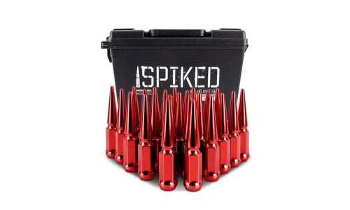 Шипованные колёсные гайки M14×1,5, 101,6 мм, 24 шт., красный, Mishimoto — фото 6