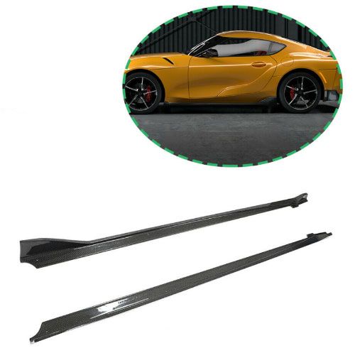 Накладки на боковые пороги V2, карбон, 2 шт., для Toyota Supra 5 A90 (2019-2025) — фото 1