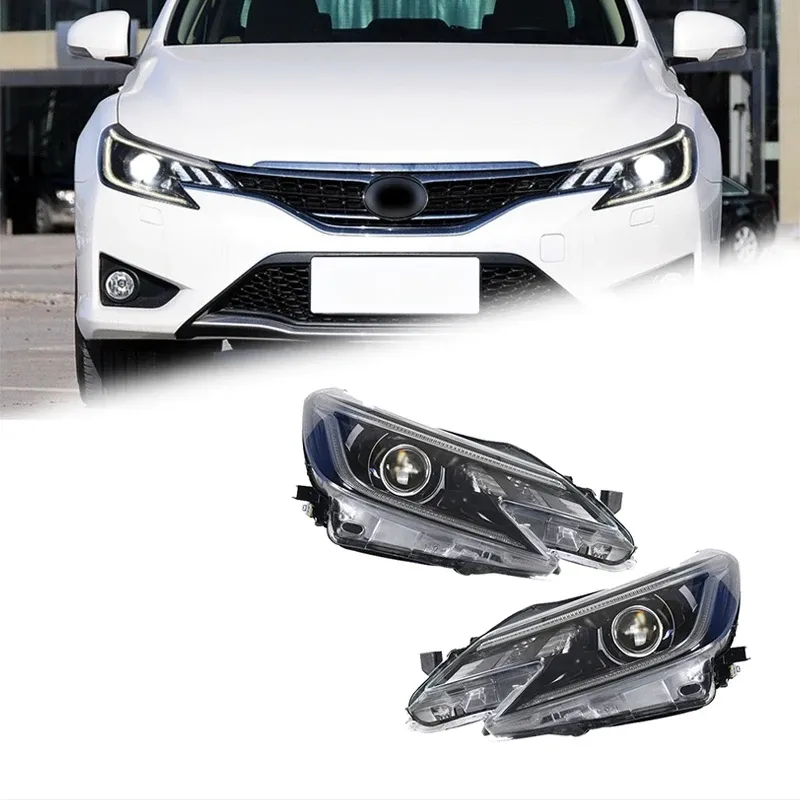 Фары передние LED с ходовыми огнями для Toyota Mark X (2013-2017), комплект, комплект, FT Carlight Carlight — фото 1
