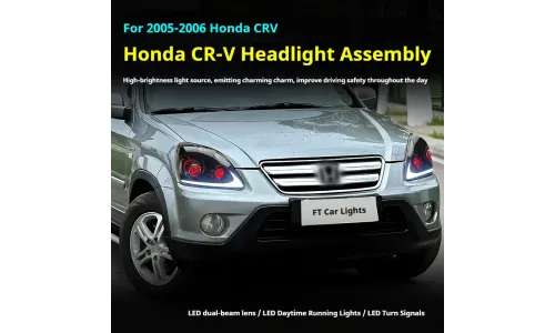 Фары передние LED с ходовыми огнями для Honda CR-V (2005-2006), комплект, комплект, FT Carlight Carlight — фото 5