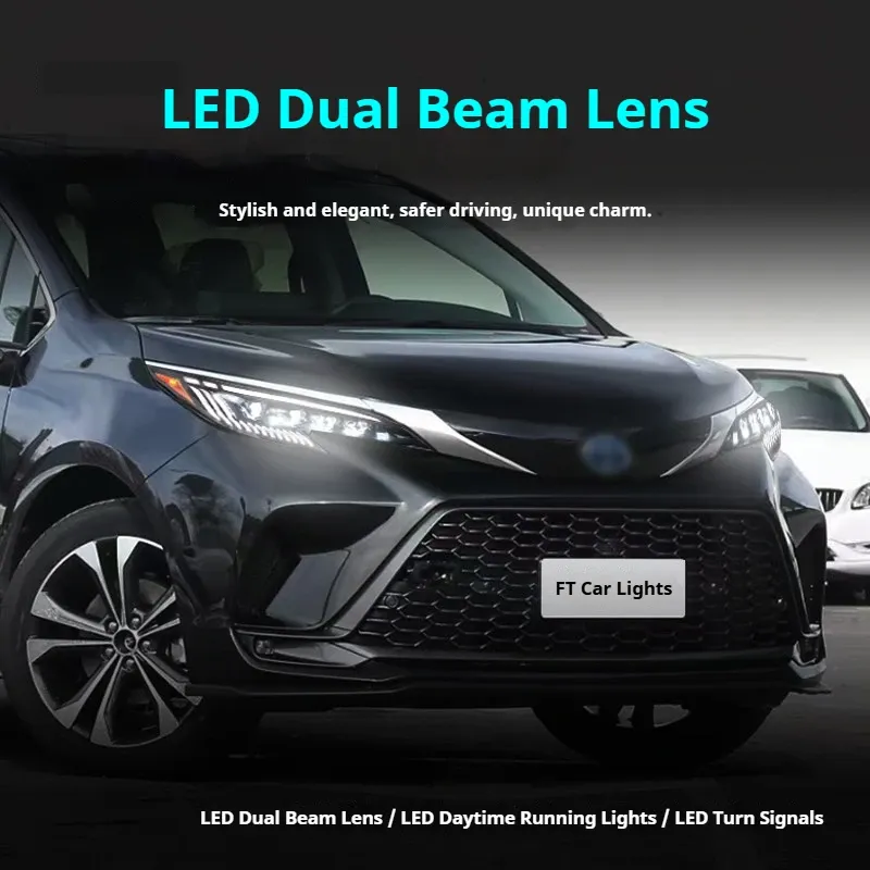 Фары передние LED с ходовыми огнями для Toyota Sienna Granvia (2021-2026), комплект, комплект, FT Carlight Carlight — фото 4