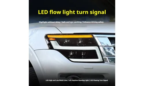 Фары передние LED с ходовыми огнями для Mitsubishi Pajero V97 (2005-2021), комплект, комплект, FT Carlight Carlight — фото 3