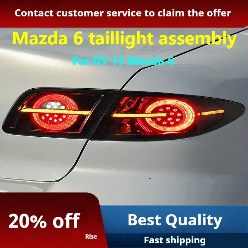 Задние LED-фонари динамический поворотник для Mazda 6 (2003-2015), комплект, комплект, FT Carlight Carlight — фото 3