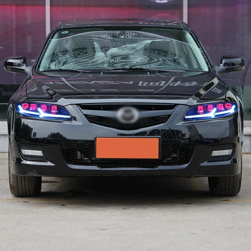 Фары передние LED с ходовыми огнями стиль демона для Mazda 6 (2003-2015), комплект, комплект, FT Carlight Carlight — фото 4