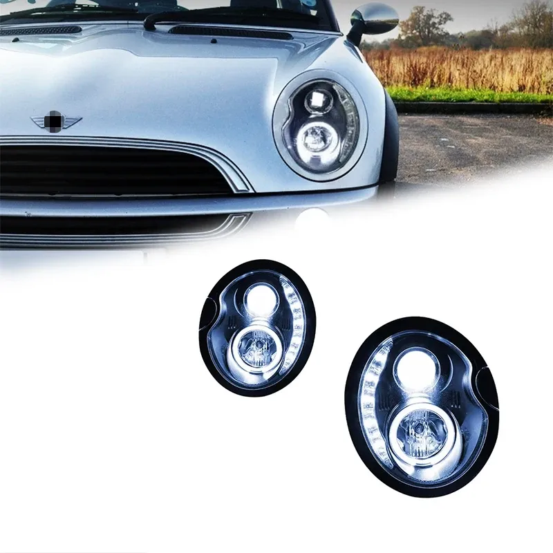 Фары передние LED с ходовыми огнями для Mini R50/R52/R53 (2001-2006), комплект, комплект, FT Carlight Carlight — фото 1