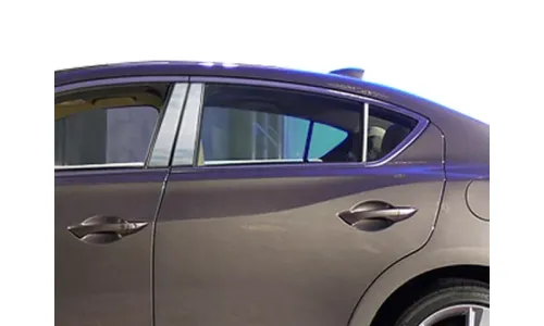 Накладки стоек дверей из нержавеющей стали 6 шт отделка окон QAA для Acura ILX 2013-2021 — фото 1