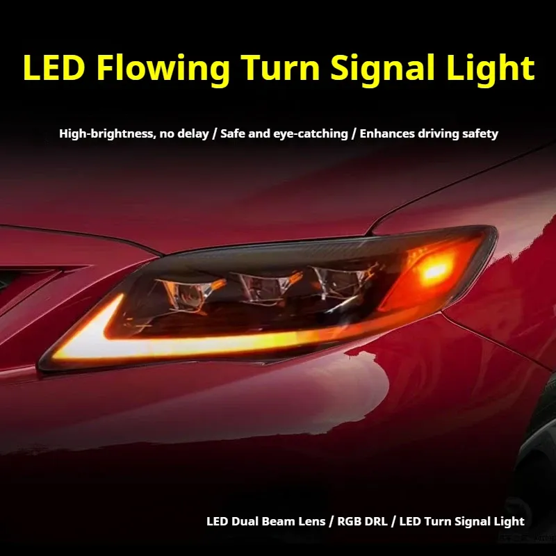 Фары передние LED с ходовыми огнями для Toyota Camry (2009-2011, США), комплект, комплект, FT Carlight Carlight — фото 3