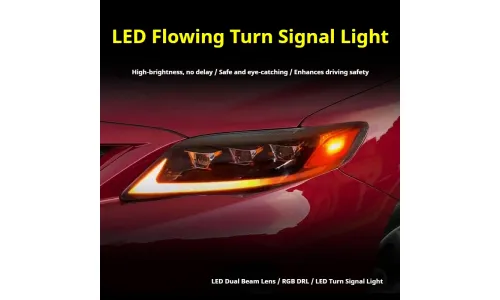 Фары передние LED с ходовыми огнями для Toyota Camry (2009-2011, США), комплект, комплект, FT Carlight Carlight — фото 3