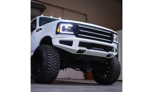 Фары галогеновые Alpha-Black Pro для Ford F-150/250 Bronco 1992–1996, AlphaRex — фото 5