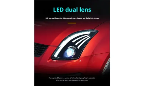 Фары передние LED с ходовыми огнями для Suzuki Swift (2005-2016), комплект, комплект, FT Carlight Carlight — фото 3