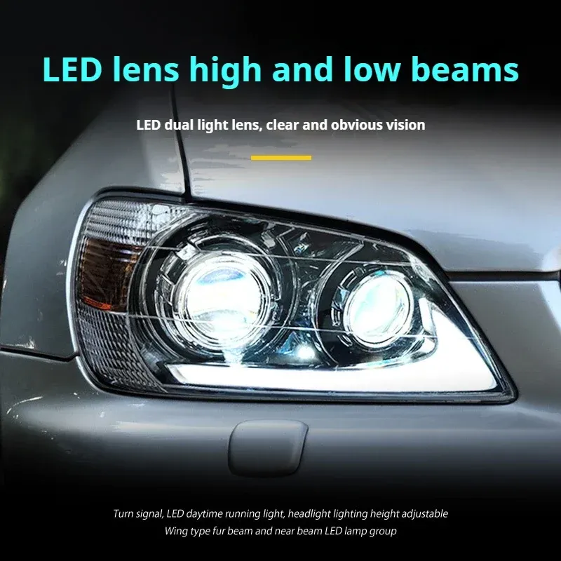 Фары передние LED с ходовыми огнями для Lexus IS (1998-2005), комплект, FT Carlight — фото 4