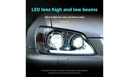 Фары передние LED с ходовыми огнями для Lexus IS (1998-2005), комплект, FT Carlight — фото 4