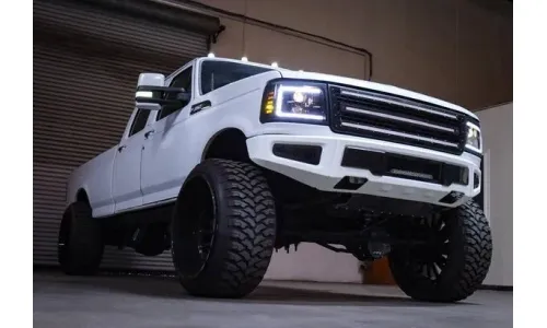 Фары галогеновые Black Pro Series для Ford F-150/250 Bronco 1992–1996, AlphaRex — фото 4