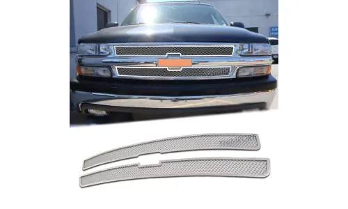 Stainless сетчатая Grille 1999 00 01 02 Chevy Silverado 1500/2500 хром Grill — фото 1
