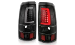 Chevy Silverado 2500 HD Classic 2007 задние фонари LED-Plank Style, цвет черный, коплект, ANZO USA — фото 1