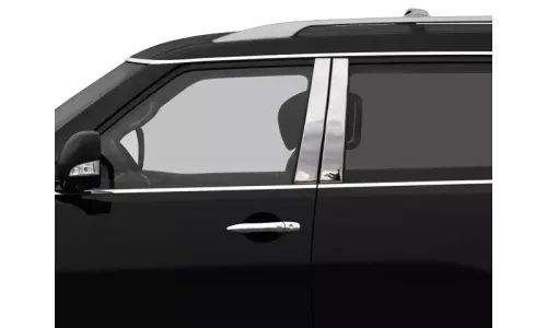 Накладки стоек дверей из нержавеющей стали 4 шт отделка двери QAA для Infiniti QX80 2014-2018 — фото 1