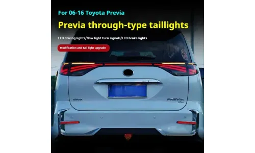 Задние LED-фонари динамический поворотник сквозные для Toyota Previa ACR50 (2006-2016), комплект, комплект, FT Carlight Carlight — фото 6