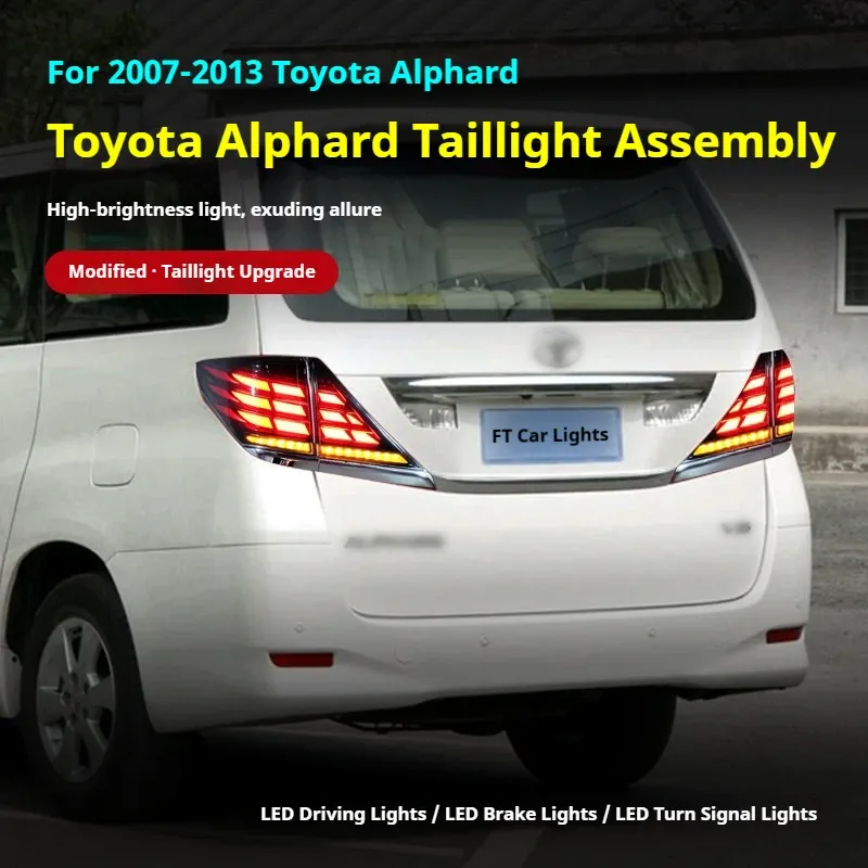 Задние LED-фонари динамический сигнал поворота для Toyota Alphard (2007-2013), комплект, комплект, FT Carlight Carlight — фото 5