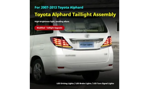 Задние LED-фонари динамический сигнал поворота для Toyota Alphard (2007-2013), комплект, комплект, FT Carlight Carlight — фото 5