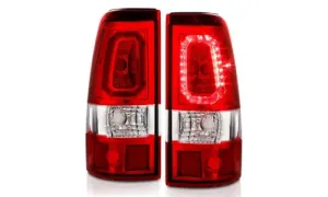 GMC Sierra 2500 HD 2001-2006 задние фонари LED Plank Style хром, коплект, ANZO USA — фото 1