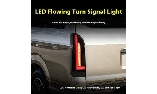 Задние LED-фонари динамический сигнал поворота для Toyota Hiace (2005-2018), комплект, комплект, FT Carlight Carlight — фото 4