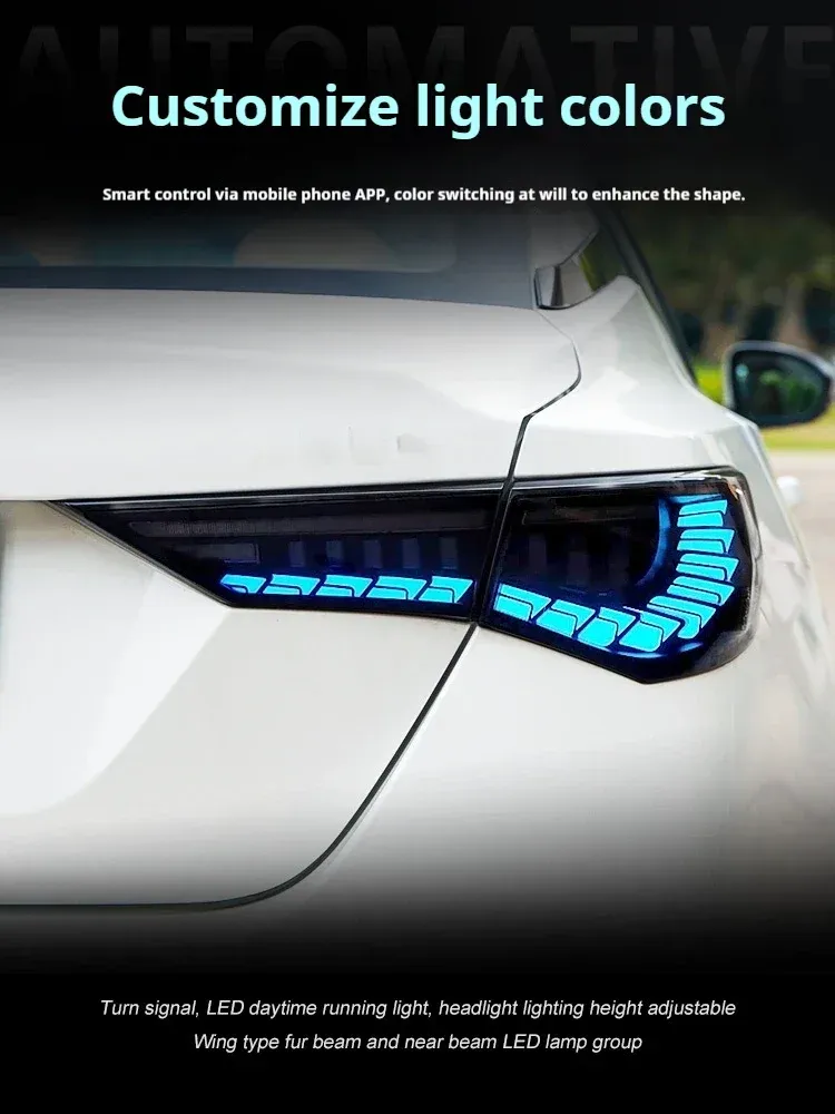Задние LED-фонари RGB динамический поворотник для Nissan Sylphy 14-го поколения (2020-2024), комплект, комплект, FT Carlight Carlight — фото 4