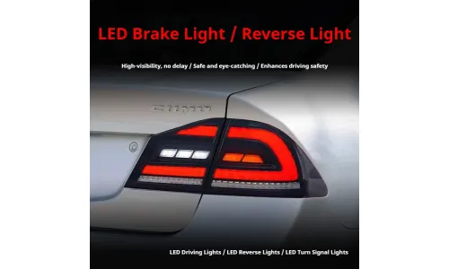 Задние LED-фонари динамический поворотник для Honda Civic FD2 (2006-2015), комплект, комплект, FT Carlight Carlight — фото 4