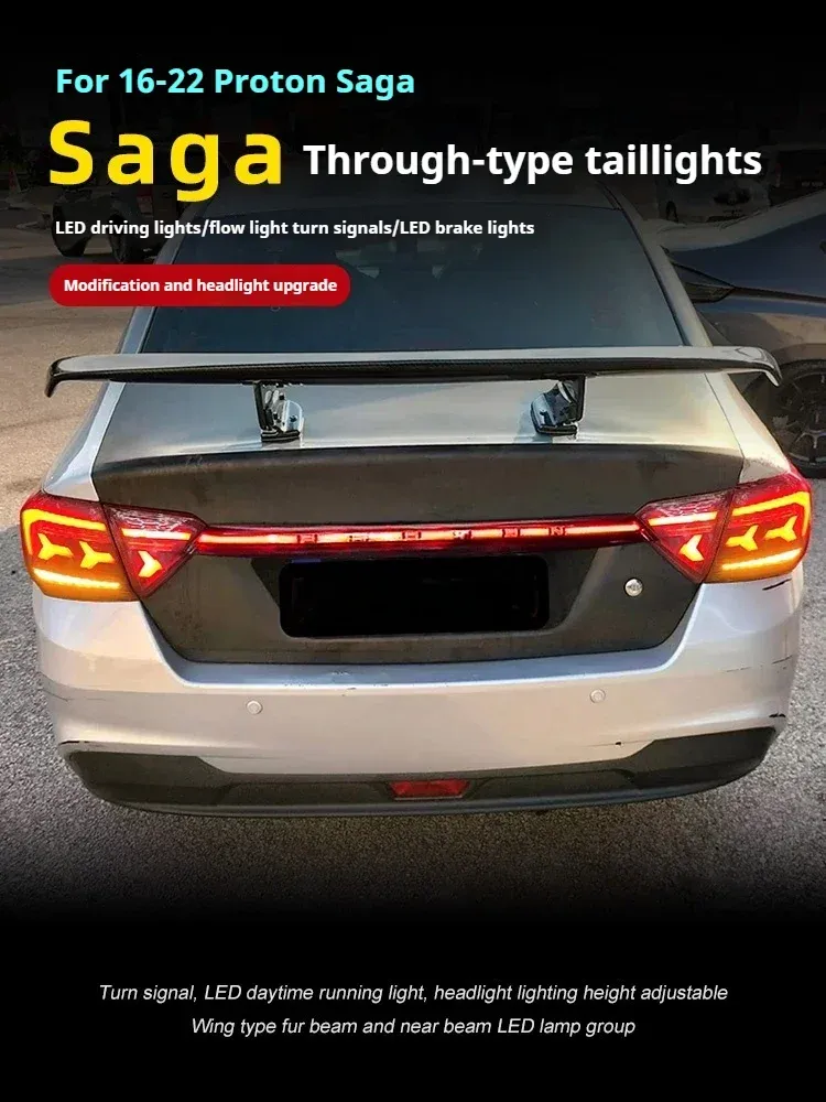 Задние LED-фонари динамический поворотник сквозные для Proton Saga (2016-2022), комплект, комплект, FT Carlight Carlight — фото 3