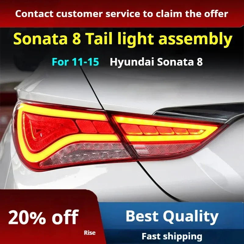 Задние LED-фонари динамический поворотник для Hyundai Sonata (2011-2015), комплект, комплект, FT Carlight Carlight — фото 2
