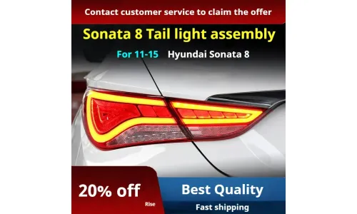 Задние LED-фонари динамический поворотник для Hyundai Sonata (2011-2015), комплект, комплект, FT Carlight Carlight — фото 2