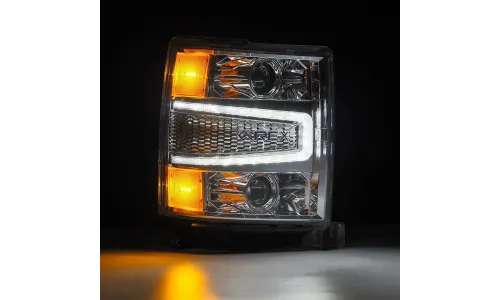 Фары проекторные светодиодные Chrome Luxx для Chevy Silverado 1500 2014–2015, AlphaRex — фото 5