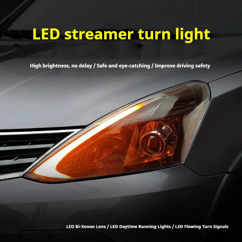 Фары передние LED с ходовыми огнями для Nissan Livina (2013-2017), комплект, комплект, FT Carlight Carlight — фото 3