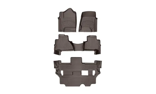 Ковры салона Floorliners HP, 1-2-3 ряд Cadillac Escalade 2015-2020, какао, Weathertech — фото 1