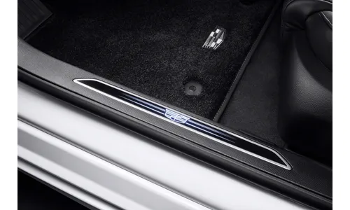 Накладки дверных порогов с подсветкой для Cadillac CT6 I, чёрный, GM — фото 1