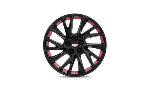 Колёсный диск 20×8,5 для Cadillac CT5 I, красные акценты, чёрный с пониженным блеском, GM — фото 1