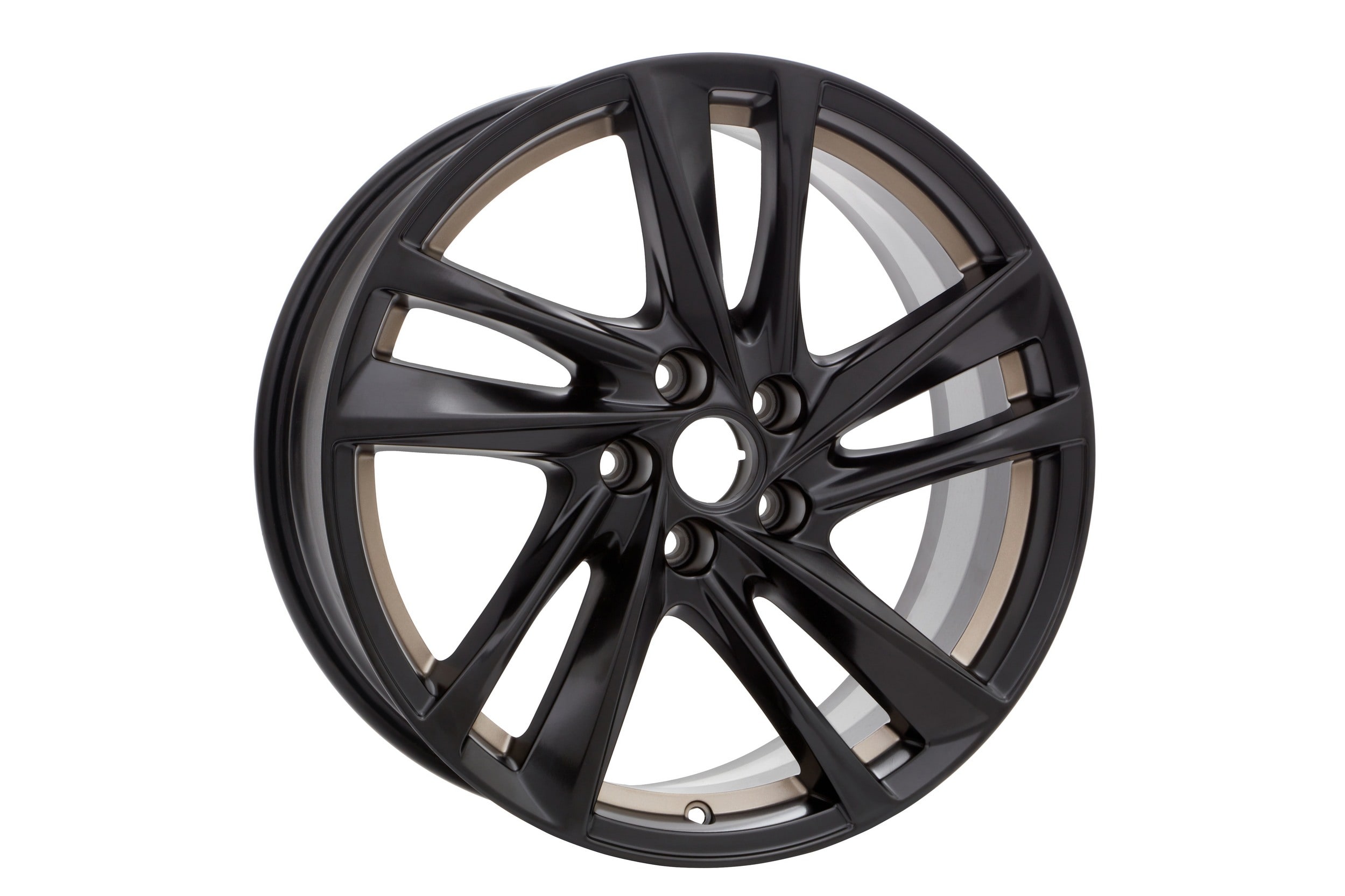 Колёсный диск 19×8 для Cadillac CT4 I, бронзовые акценты, чёрный с пониженным блеском, GM — фото 3